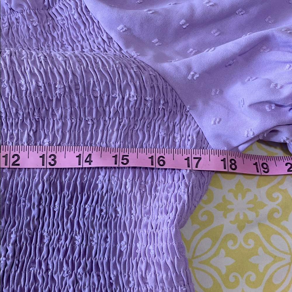 SHEIN Lavender NWOT Open Back Maxi Dress Ruffle hem Never Worn 1X Bow back - Picture 12 of 13
